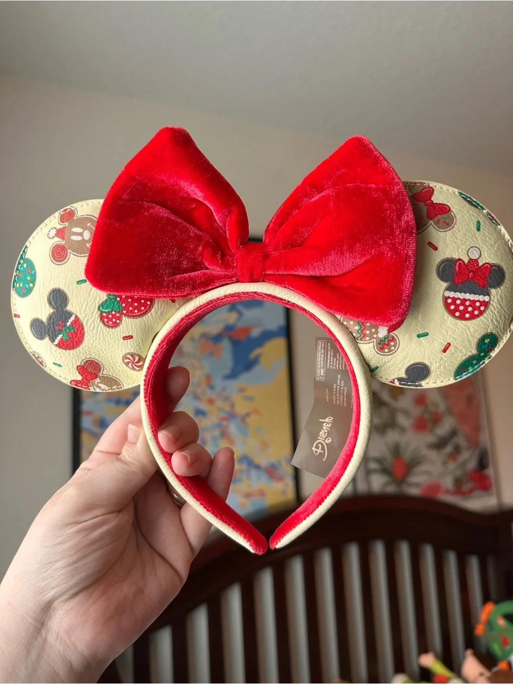 Loungefly Disney Mickey Minnie Christmas Cookies Ear Headband